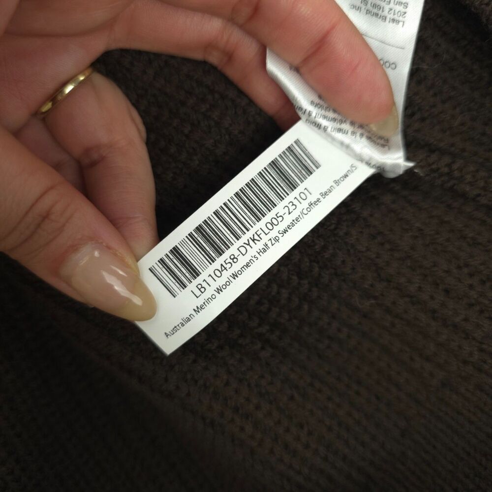 NEW Quince Australian Merino Wool Half Zip Sweater Coffee Bean Brown Minimal - Picture 13 of 13